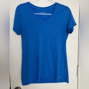 Be insured brand blue v neck short sleeve top